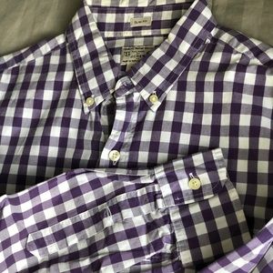 Slim-fit Men's M J.Crew LS Shirt - Purple & White